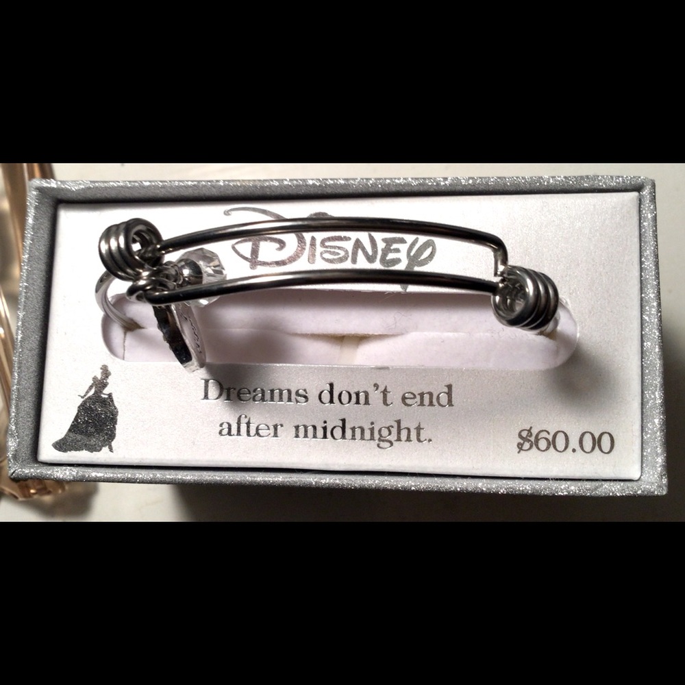 Disney Cinderella silver tone bangle bracelet